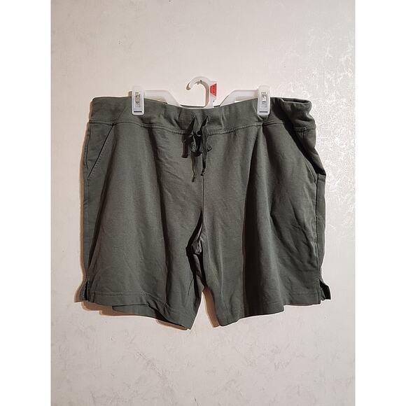 Athletic Works Athletic Shorts Green 3XL (22) Elastic Drawstring Waist Pockets - Picture 1 of 5